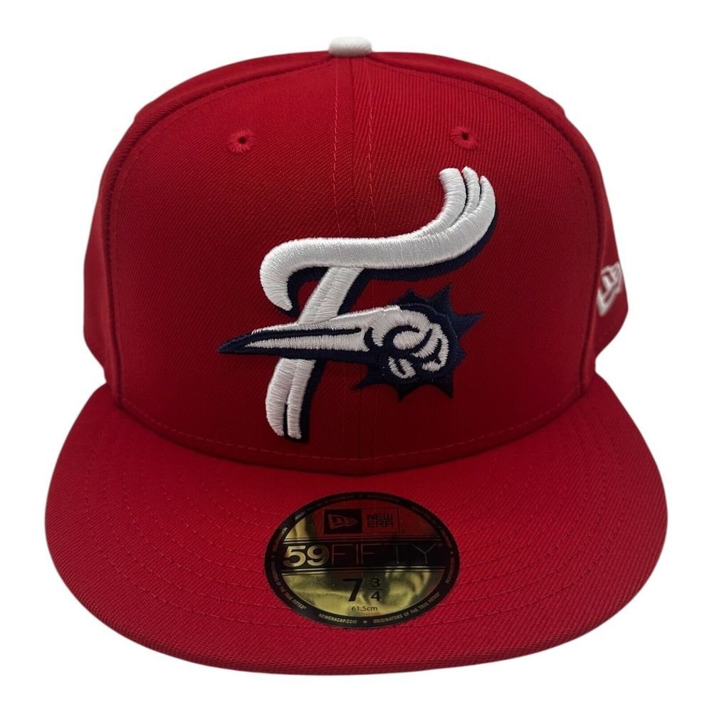New Era 59Fifty Reading Fightin Phils Hat Cap‎ 7 3/4 Red Phillies Fighting MILB